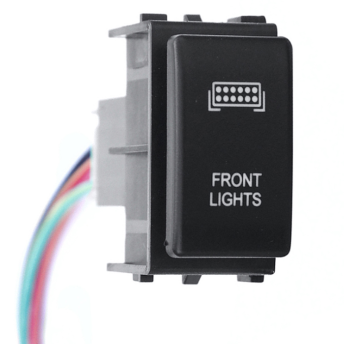 картинка Кнопка ВКЛ/ВЫКЛ Nissan 35x20 мм Front Lights (белая подсветка) от магазина  4x4 риф шоп