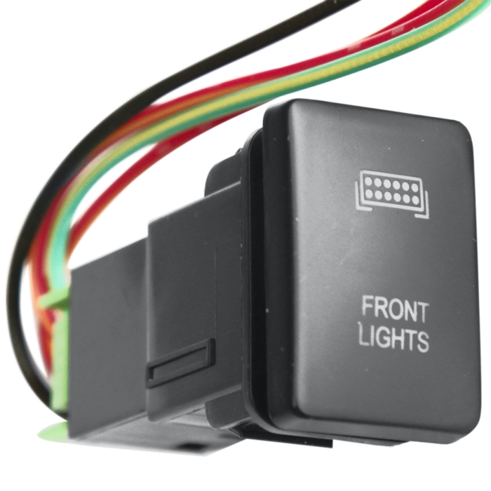 картинка Кнопка ВКЛ/ВЫКЛ Toyota 32x22 мм Front Lights (белая подсветка) от магазина  4x4 риф шоп