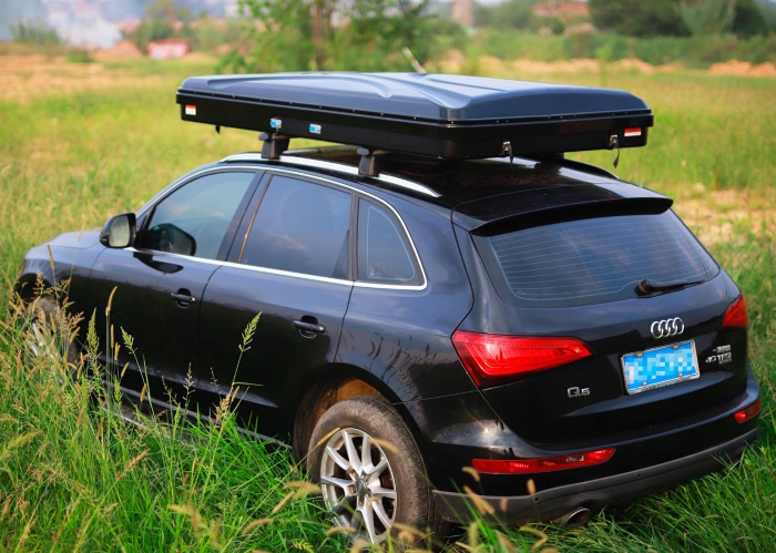 картинка Палатка на крышу автомобиля РИФ Hard RT03-165 черно-серая 210x165x100 см от магазина  4x4 риф шоп
