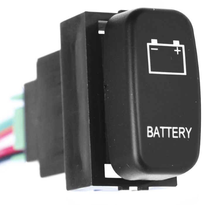 картинка Кнопка ВКЛ/ВЫКЛ Mitsubishi 36x18 мм Battery (оранжевая подсветка) от магазина  4x4 риф шоп