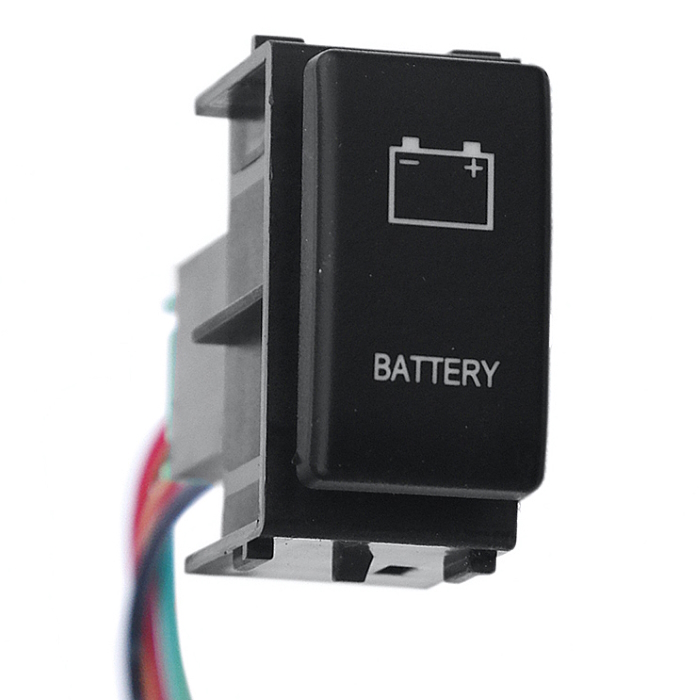 картинка Кнопка ВКЛ/ВЫКЛ Nissan 35x20 мм Battery (белая подсветка) от магазина  4x4 риф шоп