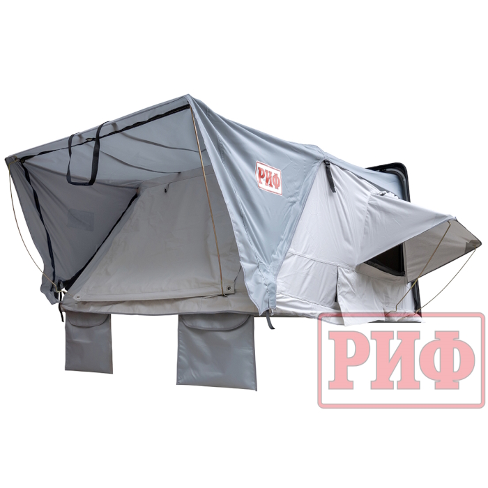 картинка Палатка на крышу автомобиля РИФ Hard RT03-165 черно-серая 210x165x100 см от магазина  4x4 риф шоп