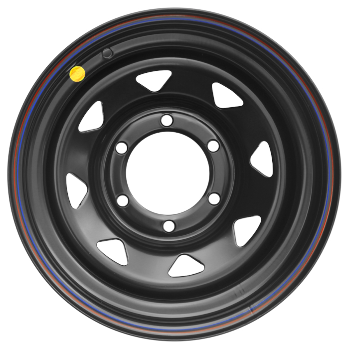 картинка Диск стальной черный 6x139.7 8xR16 d110 ET0 (треугольник) от магазина  4x4 риф шоп