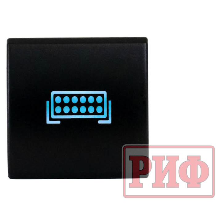 картинка Кнопка ВКЛ/ВЫКЛ Toyota 22x22 мм Front Lights (синяя подсветка) от магазина  4x4 риф шоп