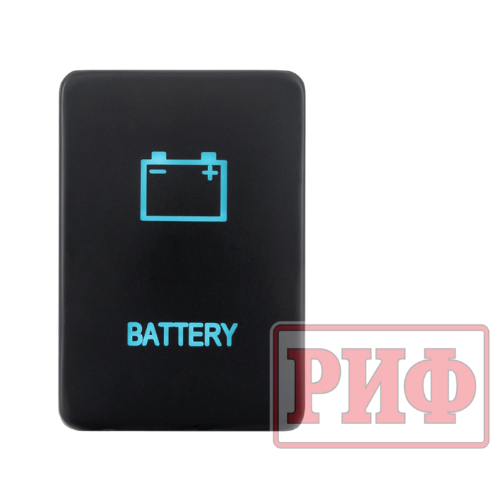 картинка Кнопка ВКЛ/ВЫКЛ Toyota 32x22 Battery (синяя подсветка) от магазина  4x4 риф шоп