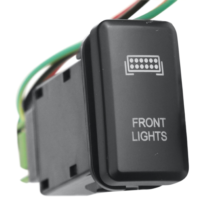 картинка Кнопка ВКЛ/ВЫКЛ Toyota 40x20 мм Front Lights (белая подсветка) от магазина  4x4 риф шоп