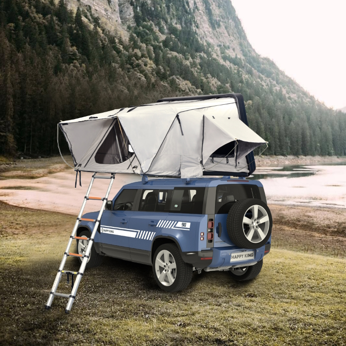 картинка Палатка на крышу автомобиля РИФ Hard RT03-165 черно-серая 210x165x100 см от магазина  4x4 риф шоп